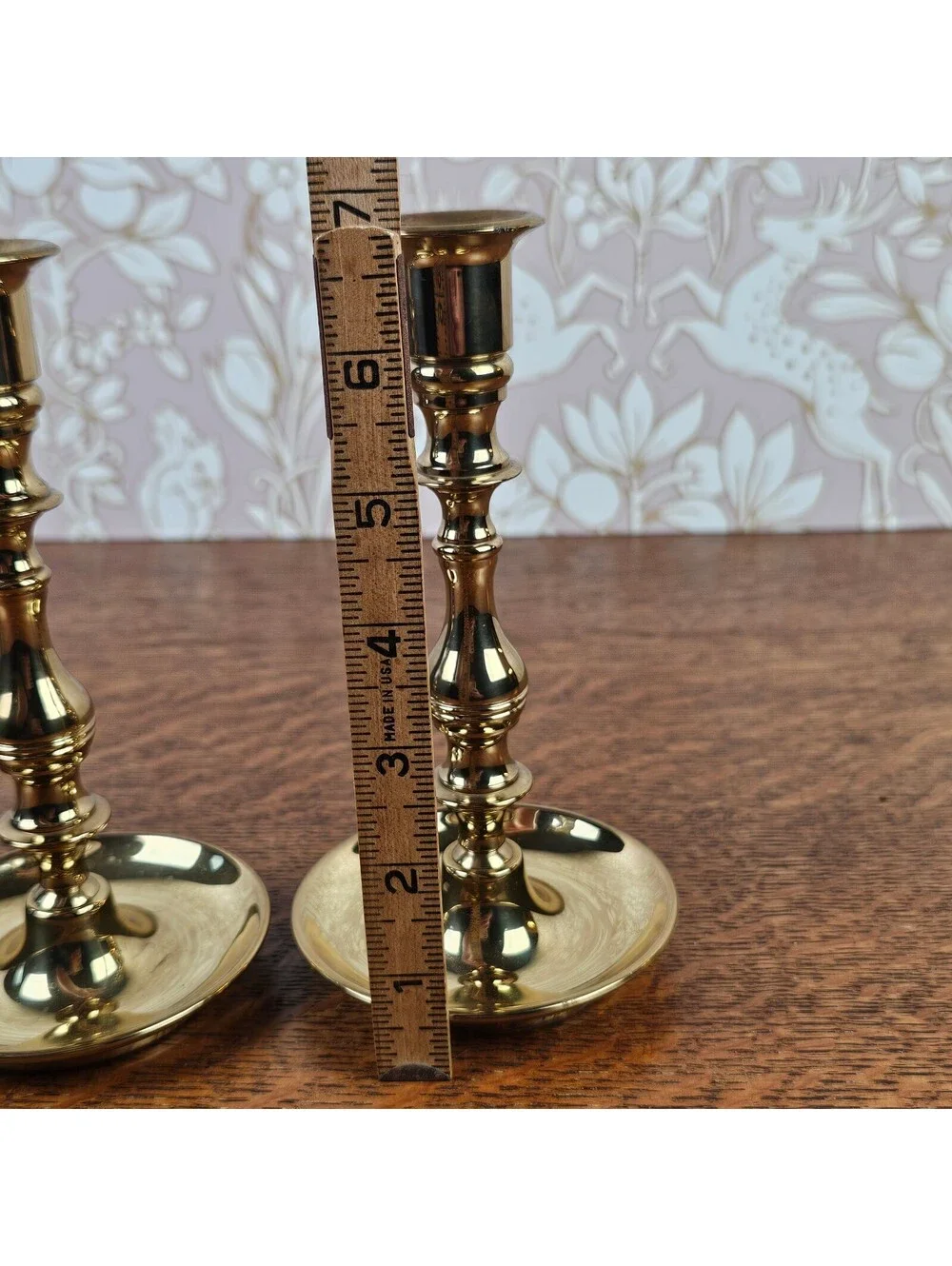Vintage Baldwin Brass Candlesticks Pair 7” Forged in America Taper Holders